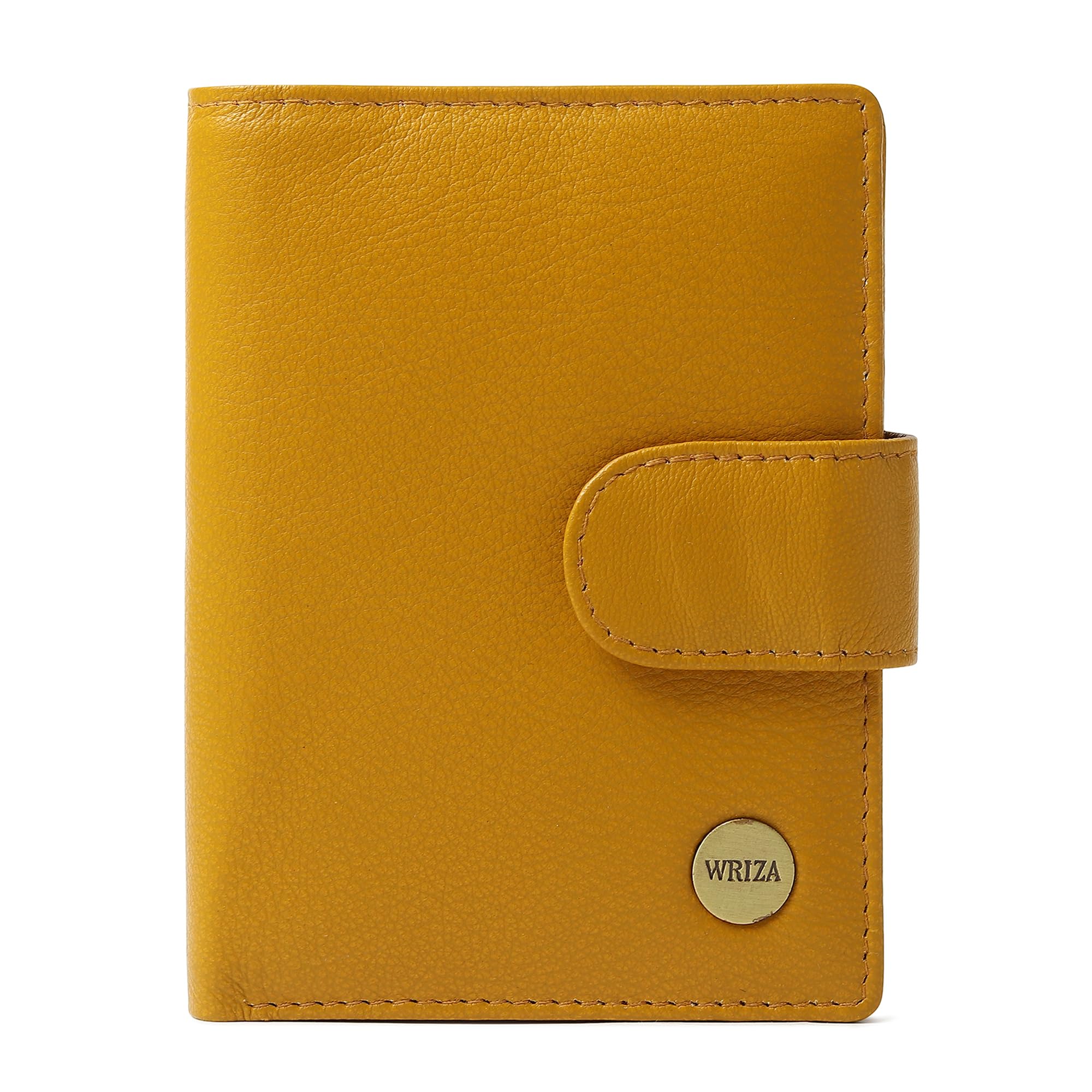 Women Mustard Yellow Genuine Leather Two Fold Wallet | Small Purse with Coin Pocket-image-13