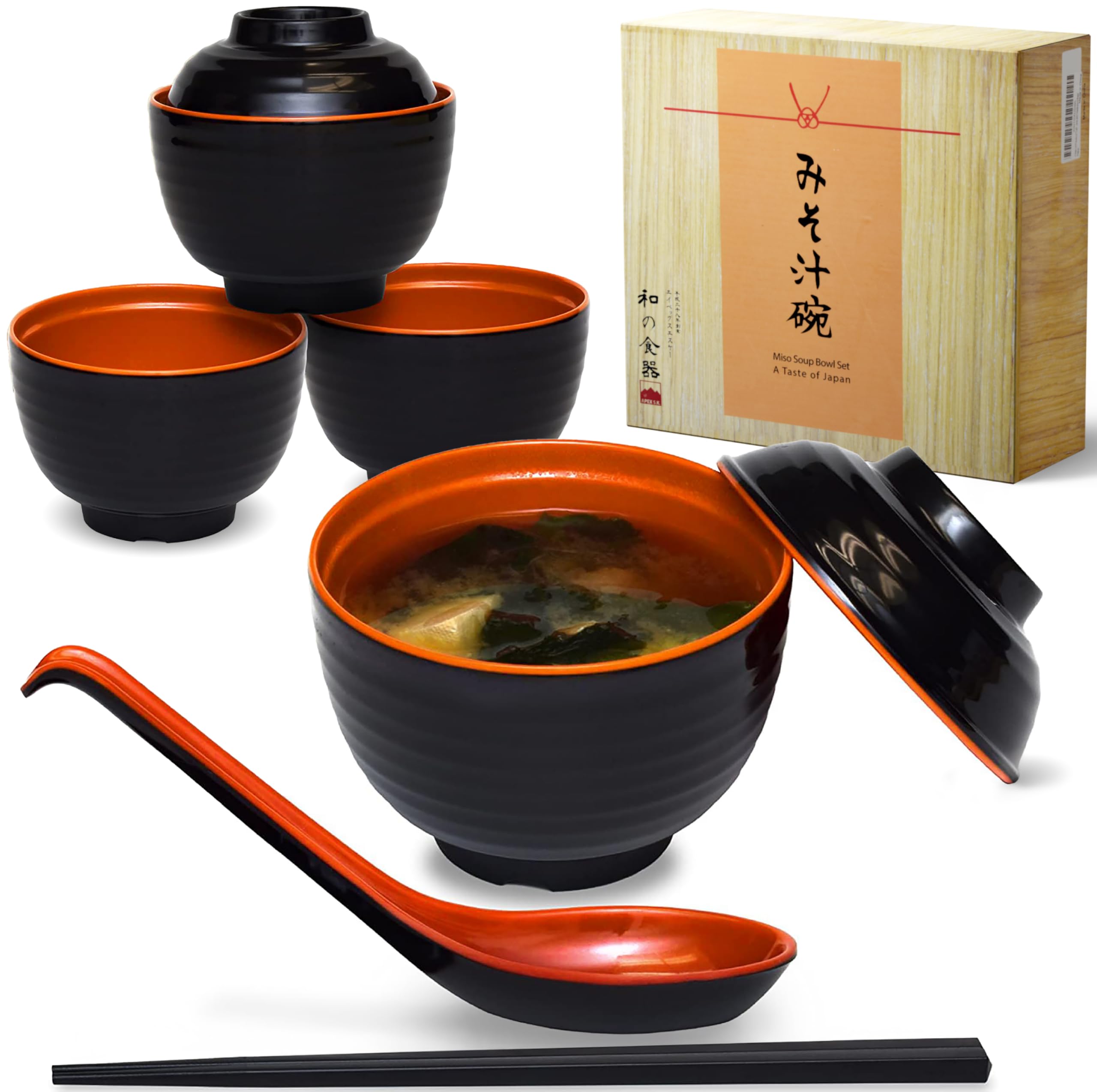 食器  soup bowl Amazon.com | APEX S.K. Miso Soup Bowls and Spoons Set Japanese