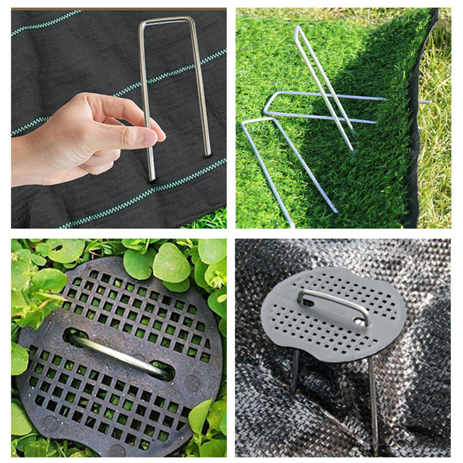 8 Piezas Repelente para Jardin De Plástico,Alfombrilla Repelente para Gatos,Malla Ahuyentador con Pinchos,Pinchos Anti Gatos,con Clavos En Forma De U Y Bandas De Hueso De Pescado,20 * 15CM,Kiuiom