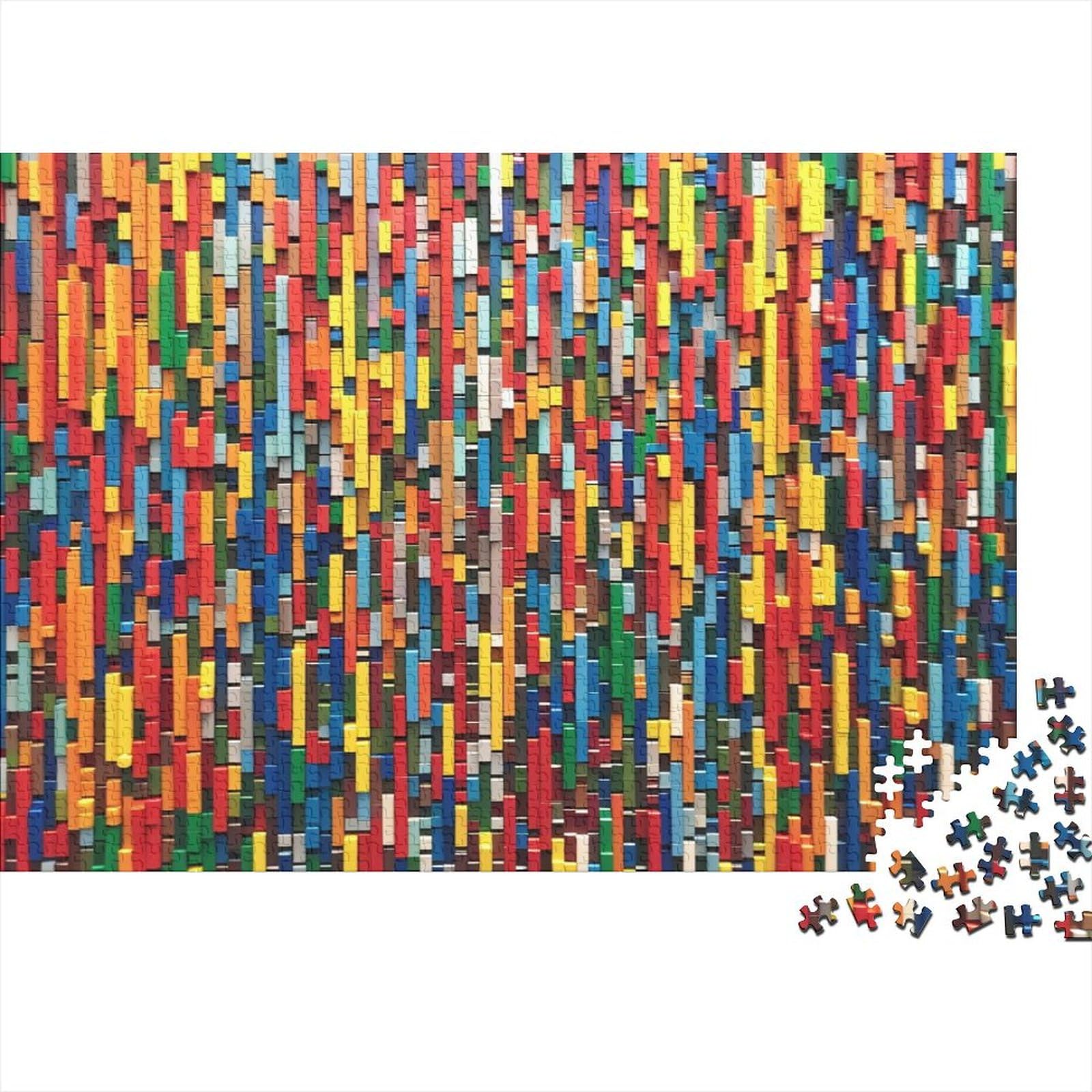 Kolorowe klocki budowlane 1000 sztuk Puzzle 1000 elementów dla dorosłych, układanki 1000 sztuk, puzzle dla dorosłych puzzle dla dorosłych puzzle dla dzieci klasyczne puzzle 1000 sztuk (75 x 50 cm)