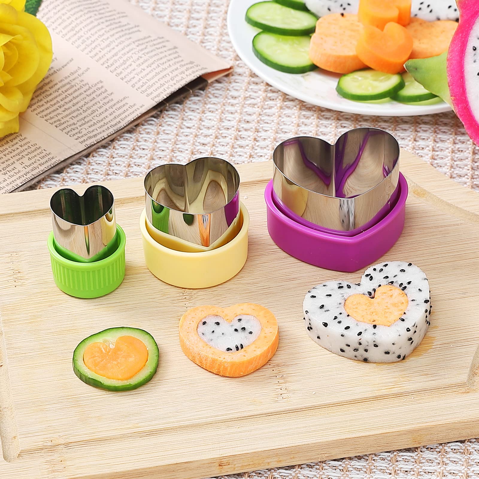 Cortador De Sándwich Y Sellador De Corazón, Cortadores De Galletas De Corazón, 5 Piezas Para El Día De San Valentín, Moldes De Acero Inoxidable, Para Frutas, Verduras, Pasteles, Galletas Y Sándwiches