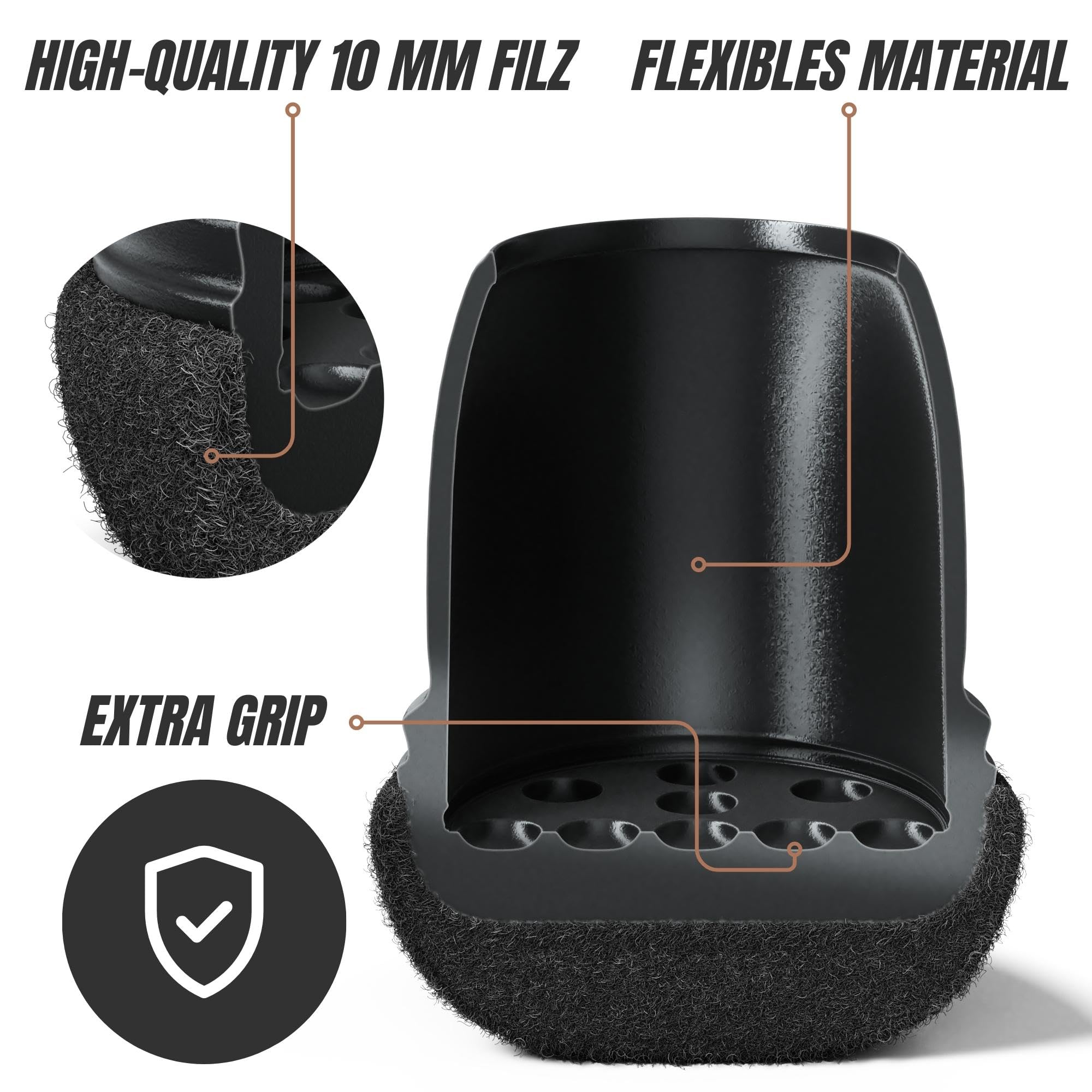 Lot De 16 Capuchons De Pieds De Chaise Ronds En Feutre Pour