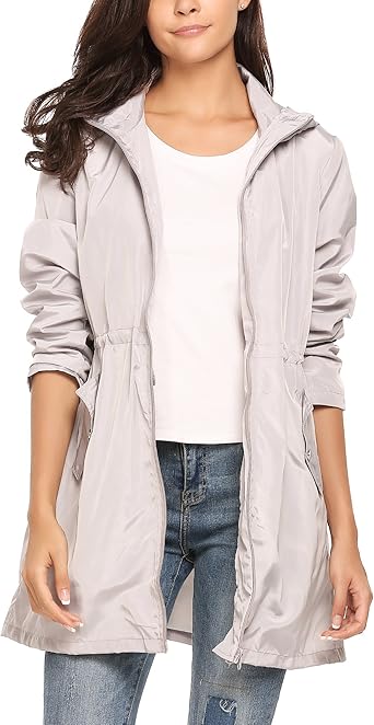 drawstring rain jacket