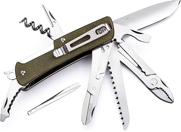 Fenix Ruike M51 Multifunctional Knife - 14C28N Stainless Steel - Green