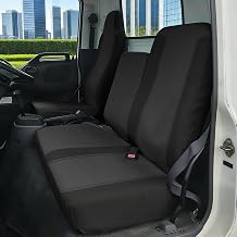 Front Seat Cover for Isuzu NPR 1995 1996 1997 1998 1999 2000 2001 2002 2003 2004 2005 Custom Fit Heavy-Duty Durable 40/60 Split Bench with Foam Lining- Black