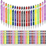 100 PCS Motivational Bulk Pens with Stylus Tip Gifts Black Ink | Inspirational Ballpoint Ink Pen Gifts for Teacher Students Coworkers Women Office Supplies