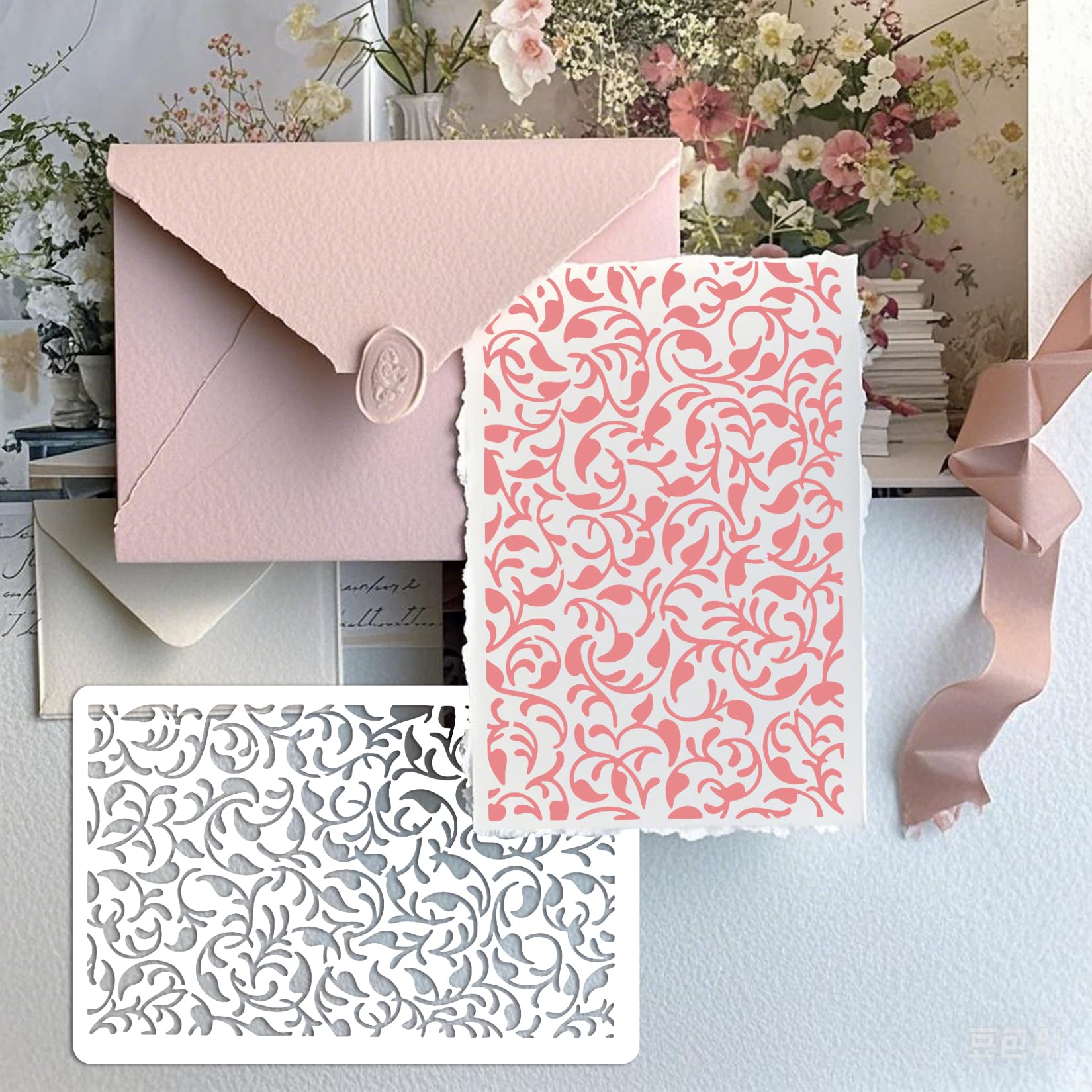 Plantillas reutilizables para álbumes de recortes para manualidades, notas musicales, ramas de ladrillo, fondo de lunares, plantillas de dibujo para pintar sobre muebles de madera, tela, tarjetas