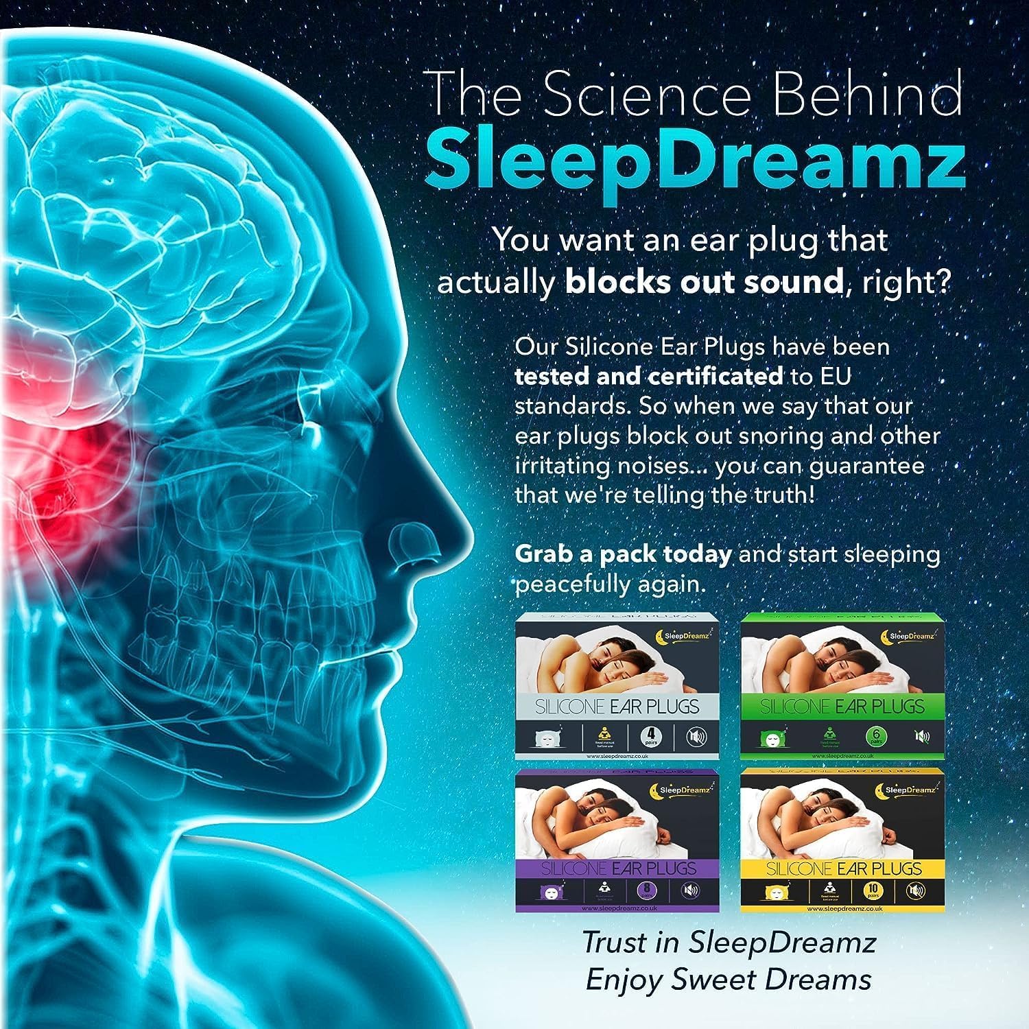 Tappi per le orecchie Premium per dormire - 50 paia, bianchi - Tappi per le orecchie in morbido silicone antirumore per un sonno tranquillo e ininterrotto di SleepDreamz