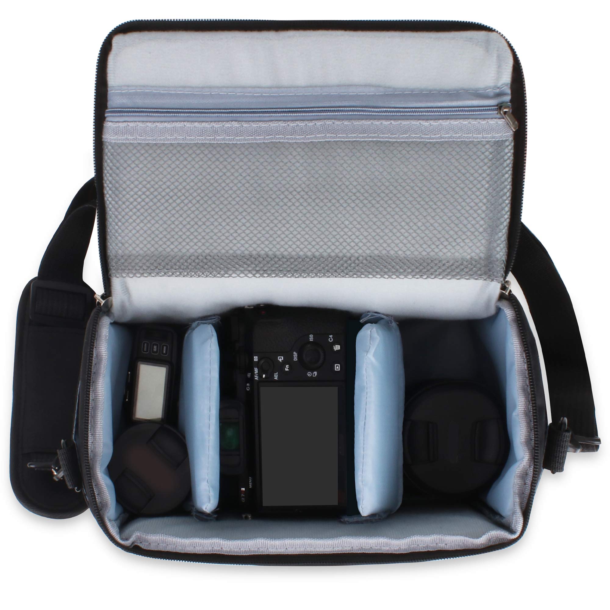 Bodyguard EOS Bundle Tasche für Canon Spiegelreflexkamera EOS 4000D 2000D 1300D 1200D + Qualitäts Ersatz-akku LP-E10