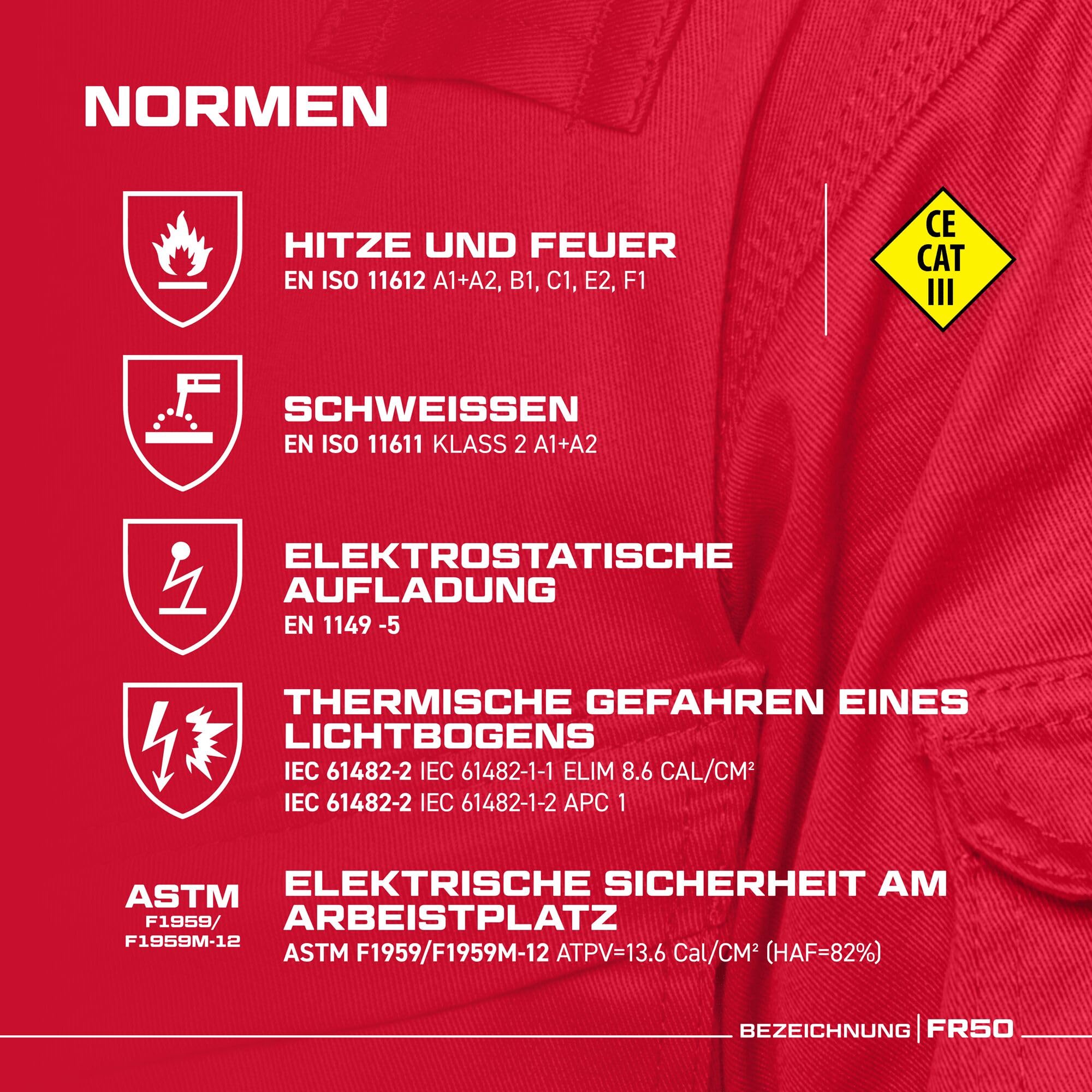 Portwest FR50 Herren Reflektierende Flammenbeständige FR-Antistatische Overallbogen-Beweis-Overalls 350g Schwarz, M