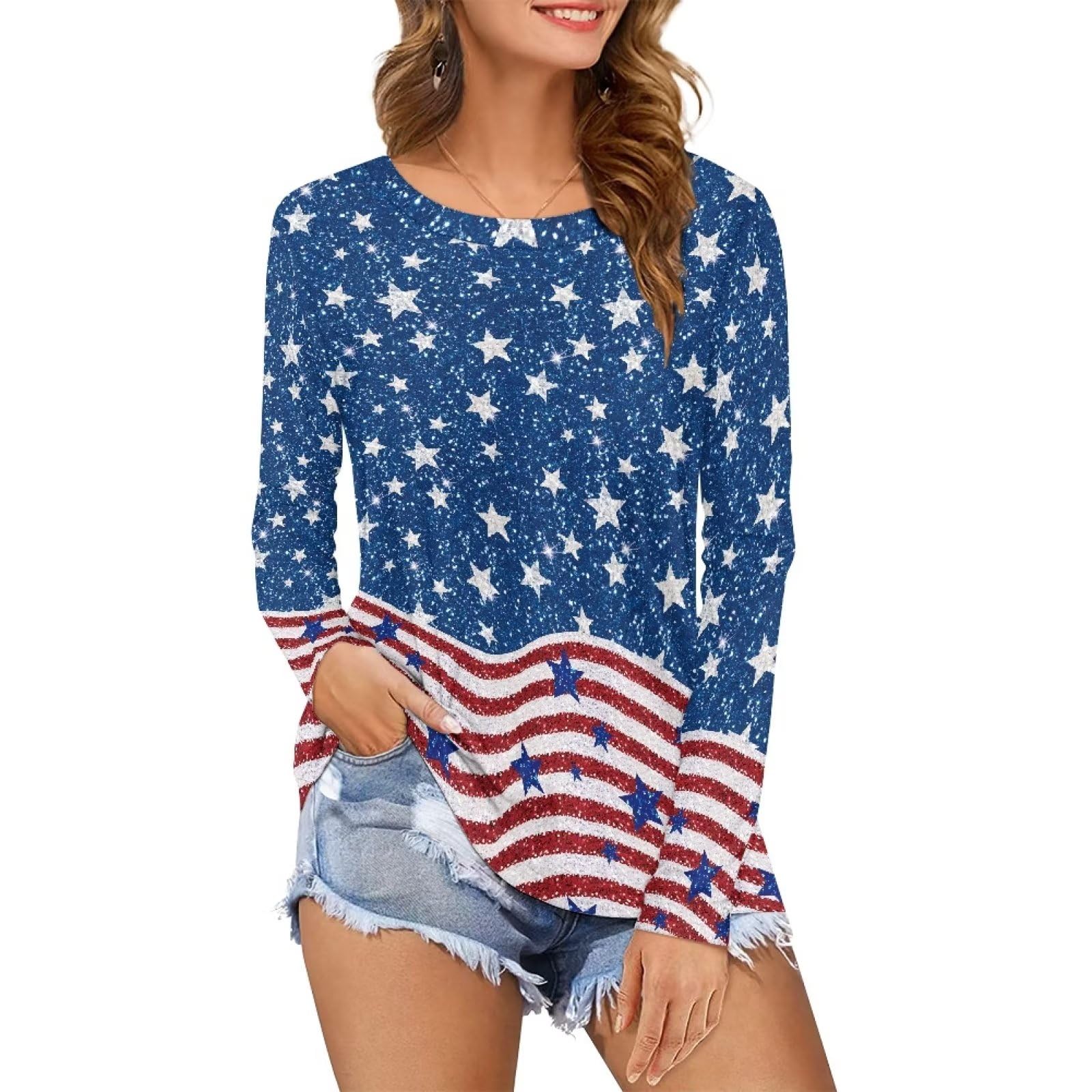 Eheartsgir Women's Long Sleeve T-Shirt Workout Quick Dry Loose Tops Plus Size Outdoor Casual Sweatshirt