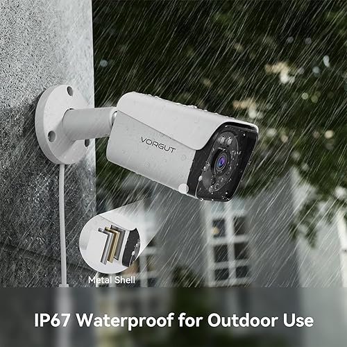 Miniatura 3 de Sistema de cámara de seguridad con cable, 8CH 5MP Lite CCTV DVR Kit con 500G HDD, 4 x 3MP AHD cámara de seguridad al aire libre, carcasa de metal