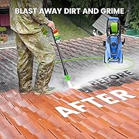 Vista 3 de Pressure Washer 5000 PSI Adjustable Pressure, Power Cleaners Powered with 33ft Pressure Hose, 4 Nozzles and 500ml Foam Cannon, Cleaner Machine for