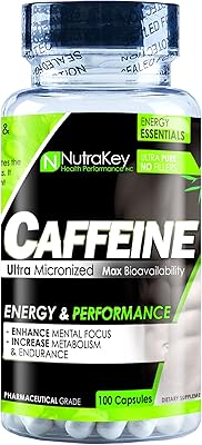 NutraKey Caffine 200mg, 100 Count