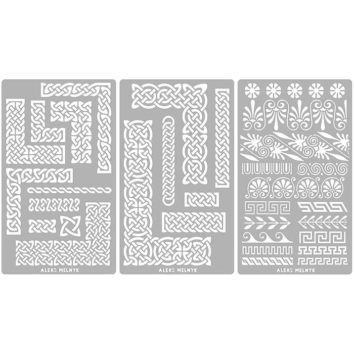 Aleks Melnyk No.422 Metalen sjabloon, kleine letters, Normografo, Pyrografie, Houtverbranding, 1 Sjabloon, Graveren Hout en Patronen, Alfabet en Nummer, Lettering, Verhuur, Bullet Journaling