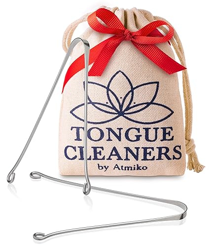 Tongue Scraper Cleaner 2 Pack Medical Surgical Grade Stainless Steel Metal Tongue Brush Dental Kit Eliminate Bad Breath with Tongue Sweeper disponible en Yaxa Colombia