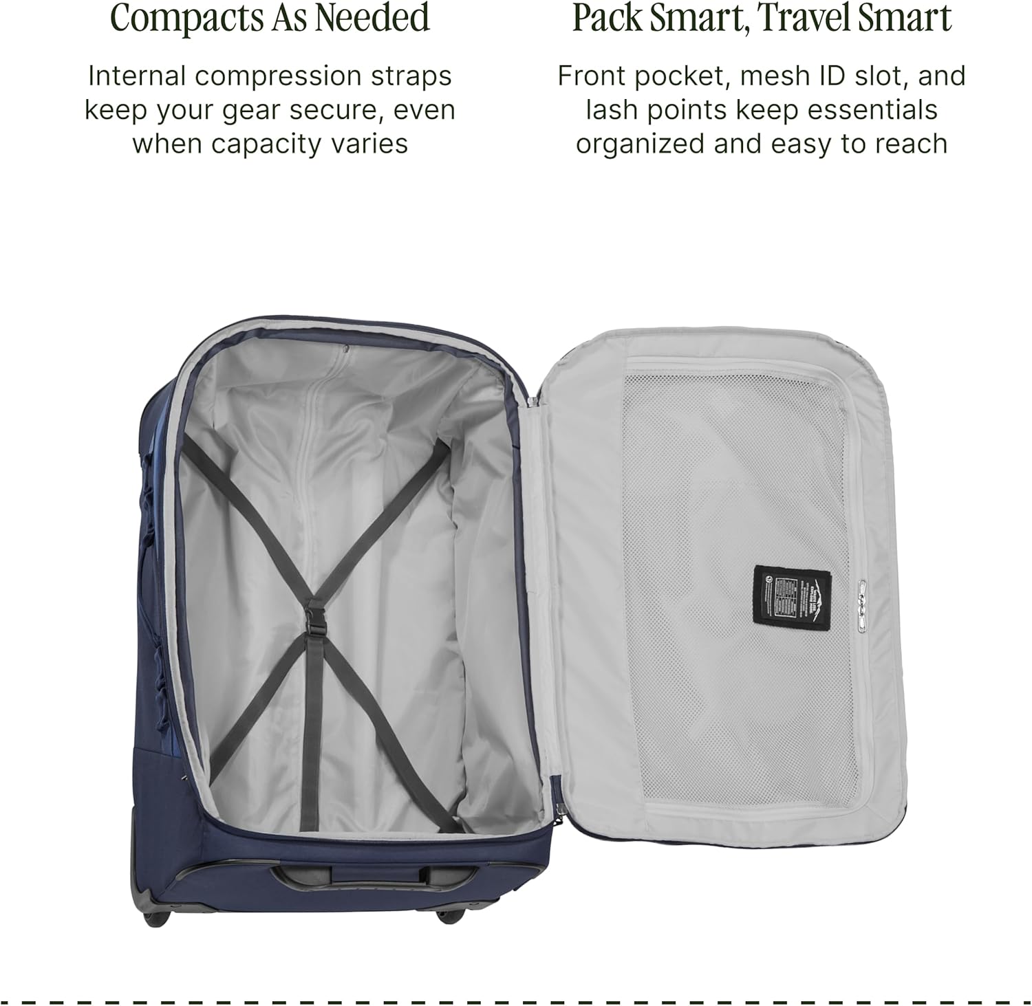 Eagle Creek Expanse 2-Wheel 29" Convertible Luggage Durable Luggage with Backpack Straps Water-Resistant, Expandable, Lockable Zippers Travel Gear Hauler - Pilot Blue