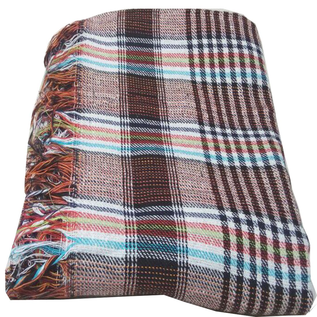 New Era Collections Cotton Premium Quality Handloom Made Cotton Khadi Khes/Throw (Set Of 1)-image-0