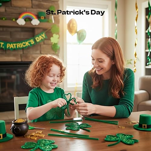 Miniatura 2 de Caydo 300 piezas de limpieza de tuberías verde oscuro, suministros de manualidades, tallos de felpilla para proyectos de manualidades, decoraciones