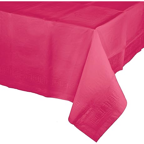 Creative Converting Hot Magenta Pink Paper Tablecloths