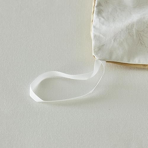 Miniatura 5 de YuHeGuoJi Juego de funda de edredón botánica tamaño Queen, 100 % algodón, 3 piezas, 1 funda de edredón floral con plantas blancas de granja con