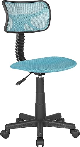 JJS Silla de escritorio con ruedas de malla para niños, pequeña silla giratoria para computadora de oficina para adolescentes, silla de trabajo
