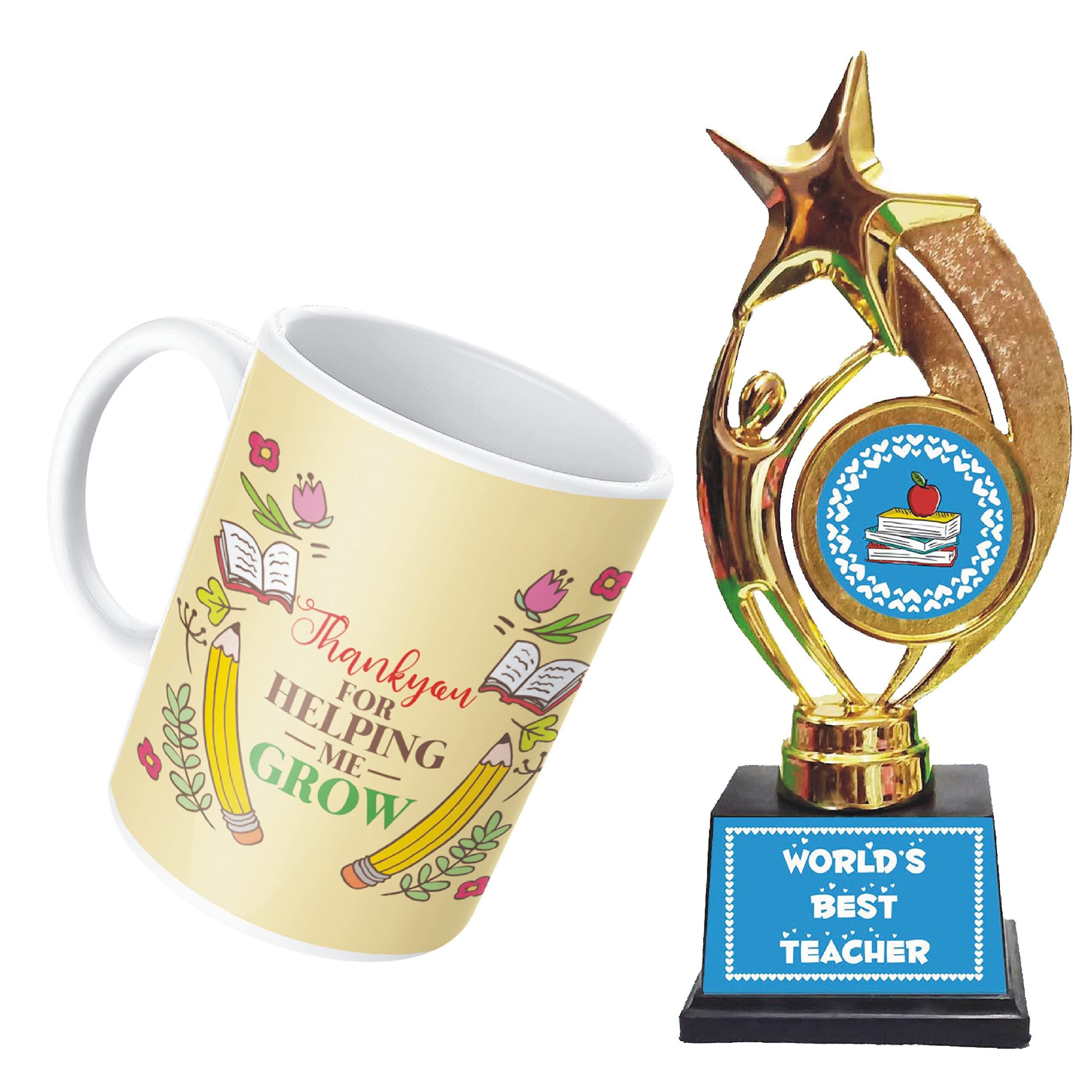 Family Shoping Teachers Day Gifts Items Thank You for Helping Me Grow Coffee Mug with Trophy for Teacher Award (B07WSC9PBB) Amazon Price History, Amazon Price Tracker