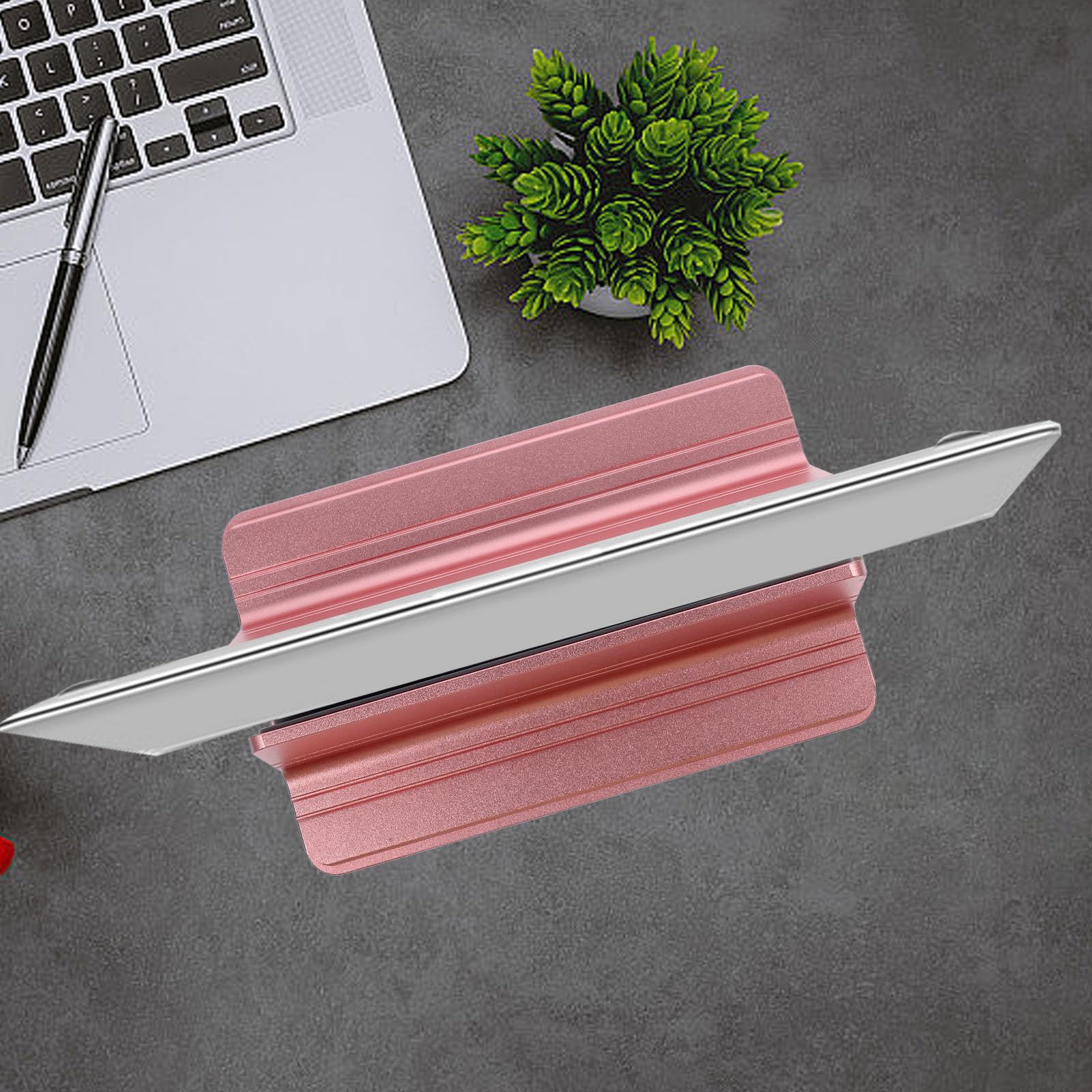 CALLARON Supporto Verticale per Laptop in Alluminio, Base per Tablet Multifunzionale Rosa, Porta Laptop da Scrivania per Casa e Ufficio