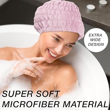 Expressions Extra Wide Spa Headwrap - Pink, 1pc Super Soft Microfiber Material Hair Band/Stylish Spa Headband, Salon-Quality Hair Wrap