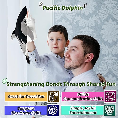 Miniatura 7 de Marionetas de mano de animales de 15 pulgadas para niños, marionetas de mano Forest & Twelfth para despertar la imaginación y fomentar el juego