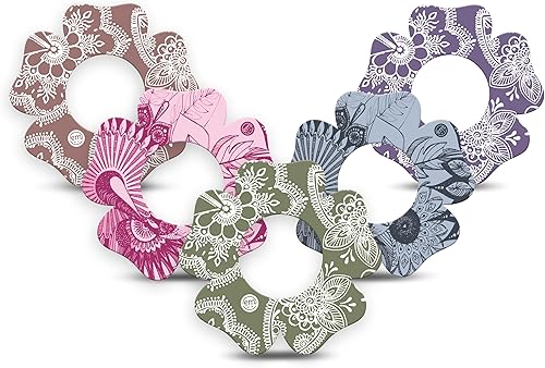 Vista 14 de ExpressionMed - Parches adhesivos para Libre 2 y Lingo (paquete de 5) - Cintas de sensor CGM precortadas a prueba de agua, no se deshilacha y Navidad