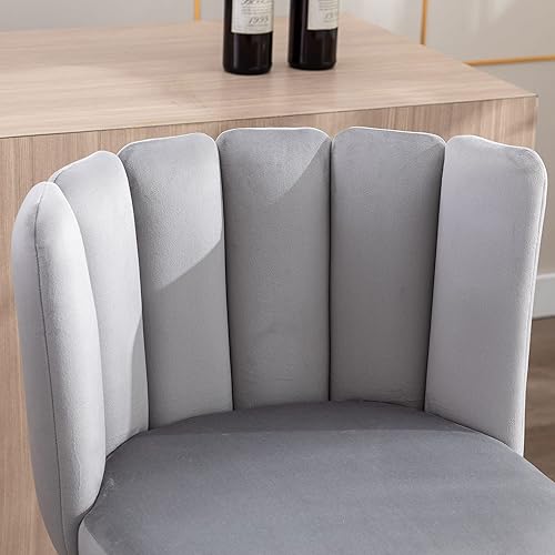 Miniatura 7 de DM Furniture Velvet - Taburetes de bar de 30 pulgadas de altura, juego de 2 taburetes de cocina modernos tapizados, taburetes de mostrador con patas