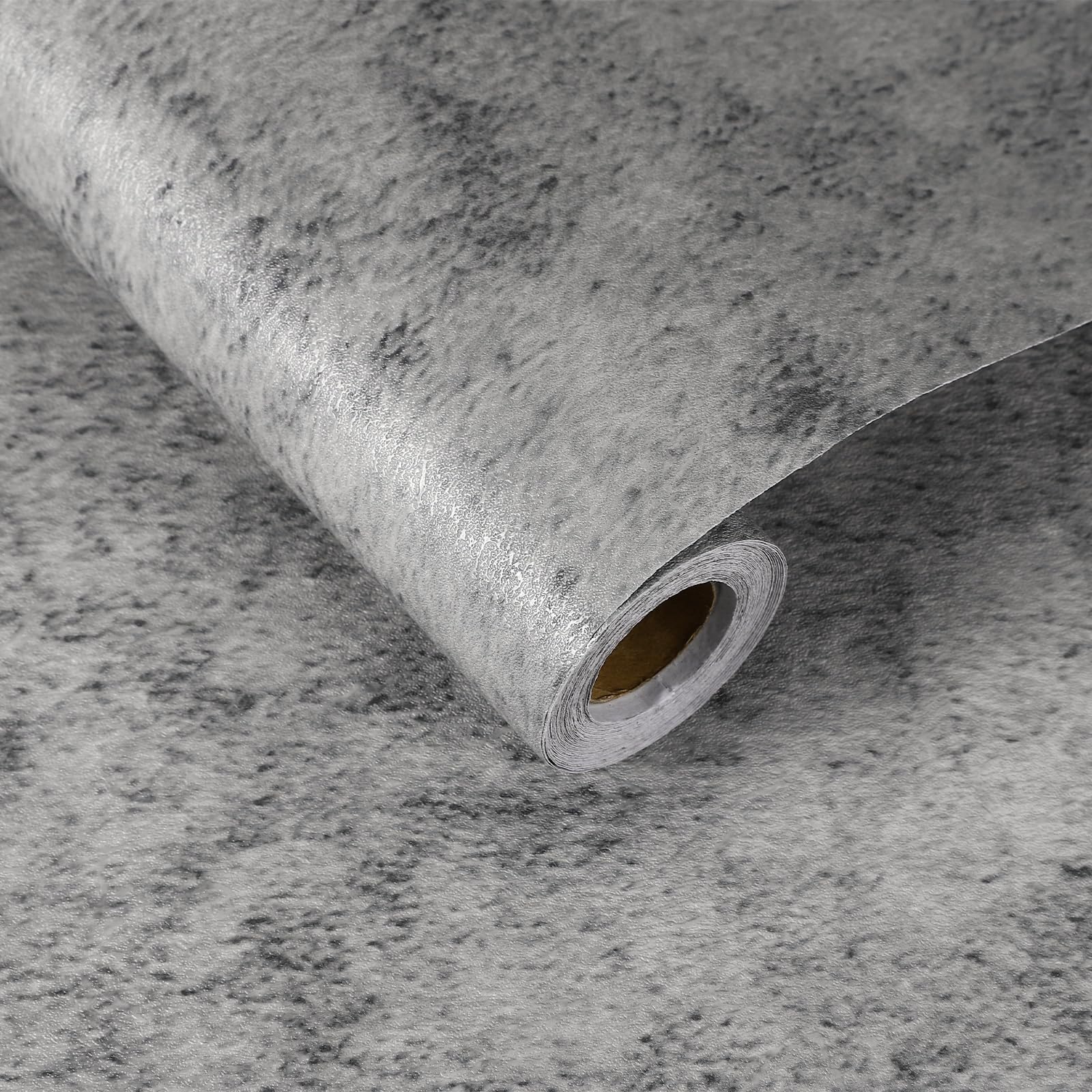 sourcing map 5m x 40cm Concrete Wallpaper, Industrial Concrete Cement Contact Paper Vinyl Stained Matte Spot Textured Adhesive Wallpaper for Kitchen Countertop Cabinet Bathroom, Medium Grey โ image 1