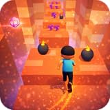 Dangerous paths with traps, gaps, and falling platforms