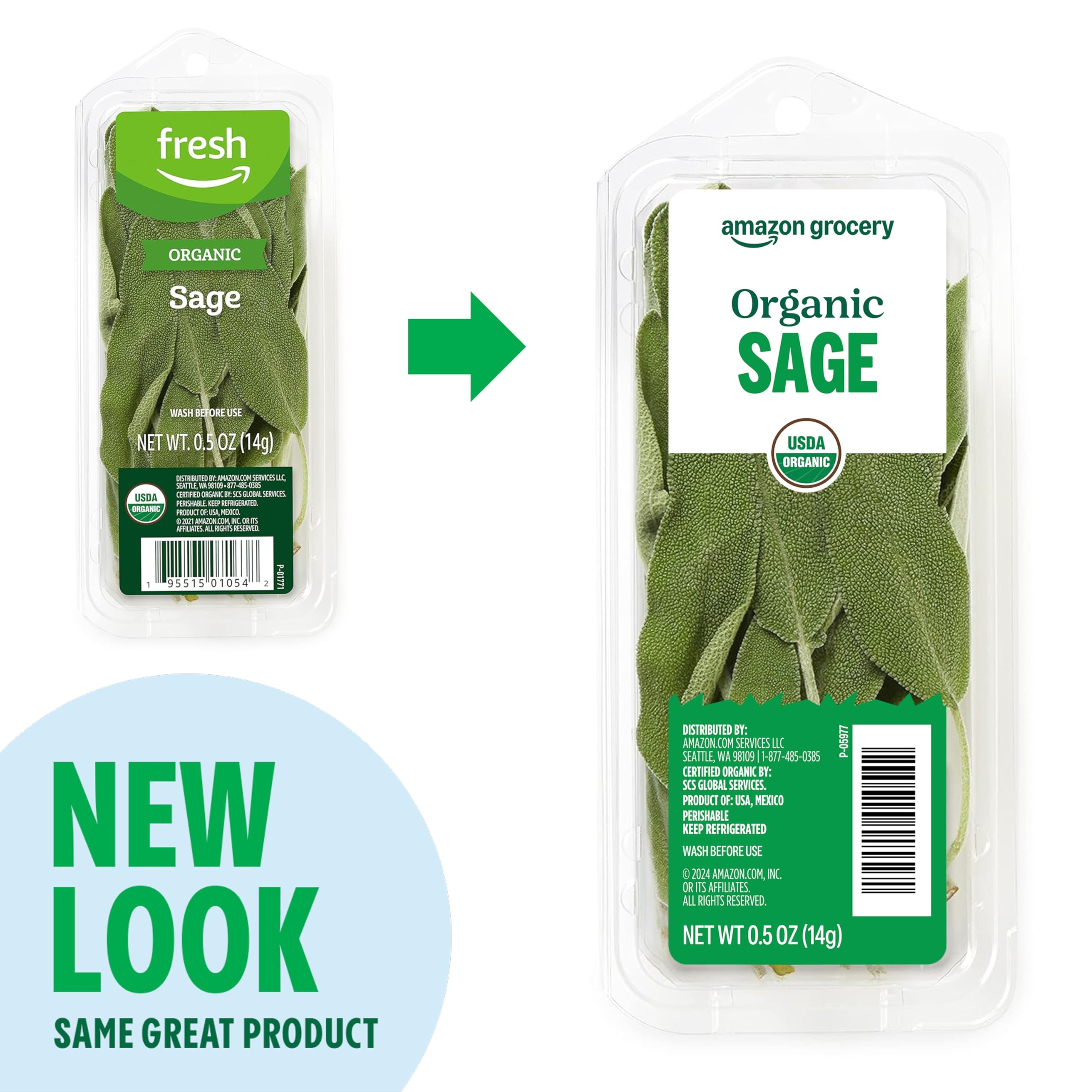 Amazon.com: Amazon Grocery, Organic Sage, 0.5 Oz : Grocery