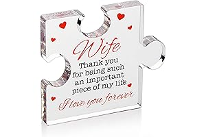 Wife Appreciation Gifts: Engraved Acrylic Block Plaque for Wife, Valentine Day, Wife Gifts from Husband