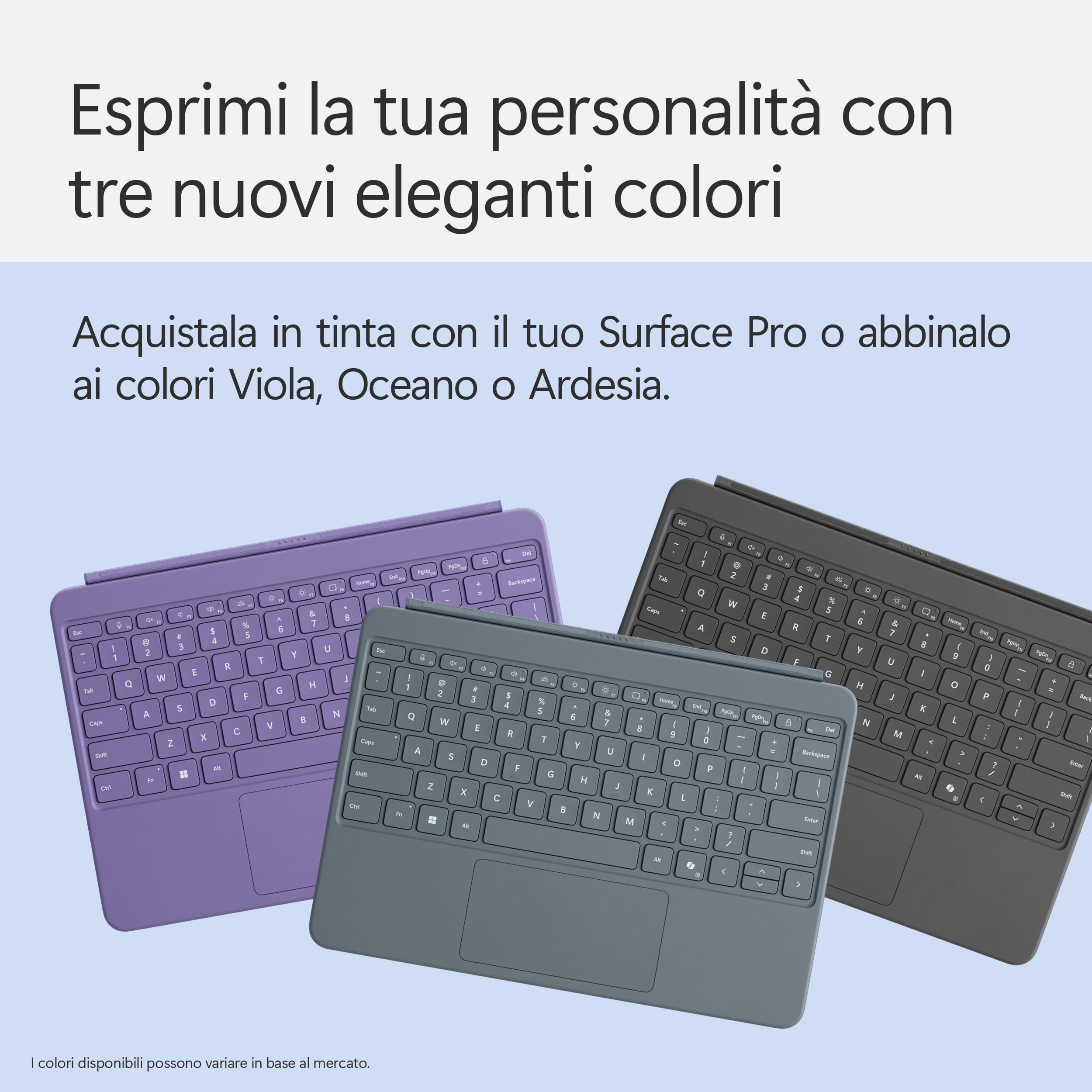 Microsoft Tastiera Surface Pro 12'' con Slim Pen | Compatibile con Surface Pro 12'' | Oceano