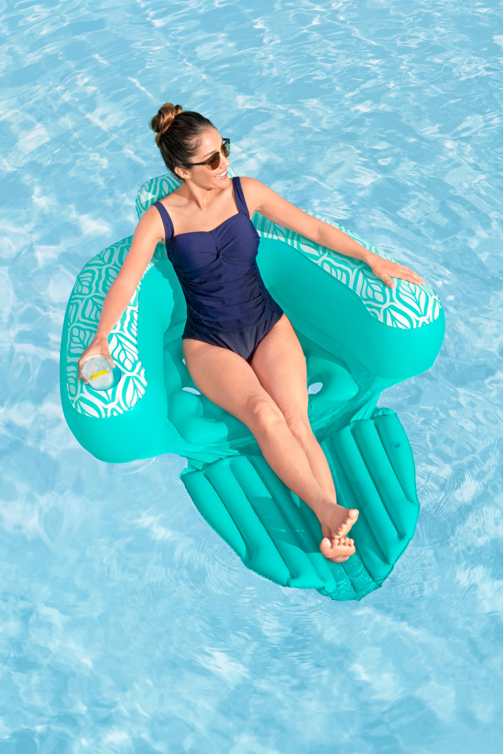 Bestway | Komfortowe pluszowe krzesło Deluxe Pool Lounge Floatie dla dzieci i dorosłych