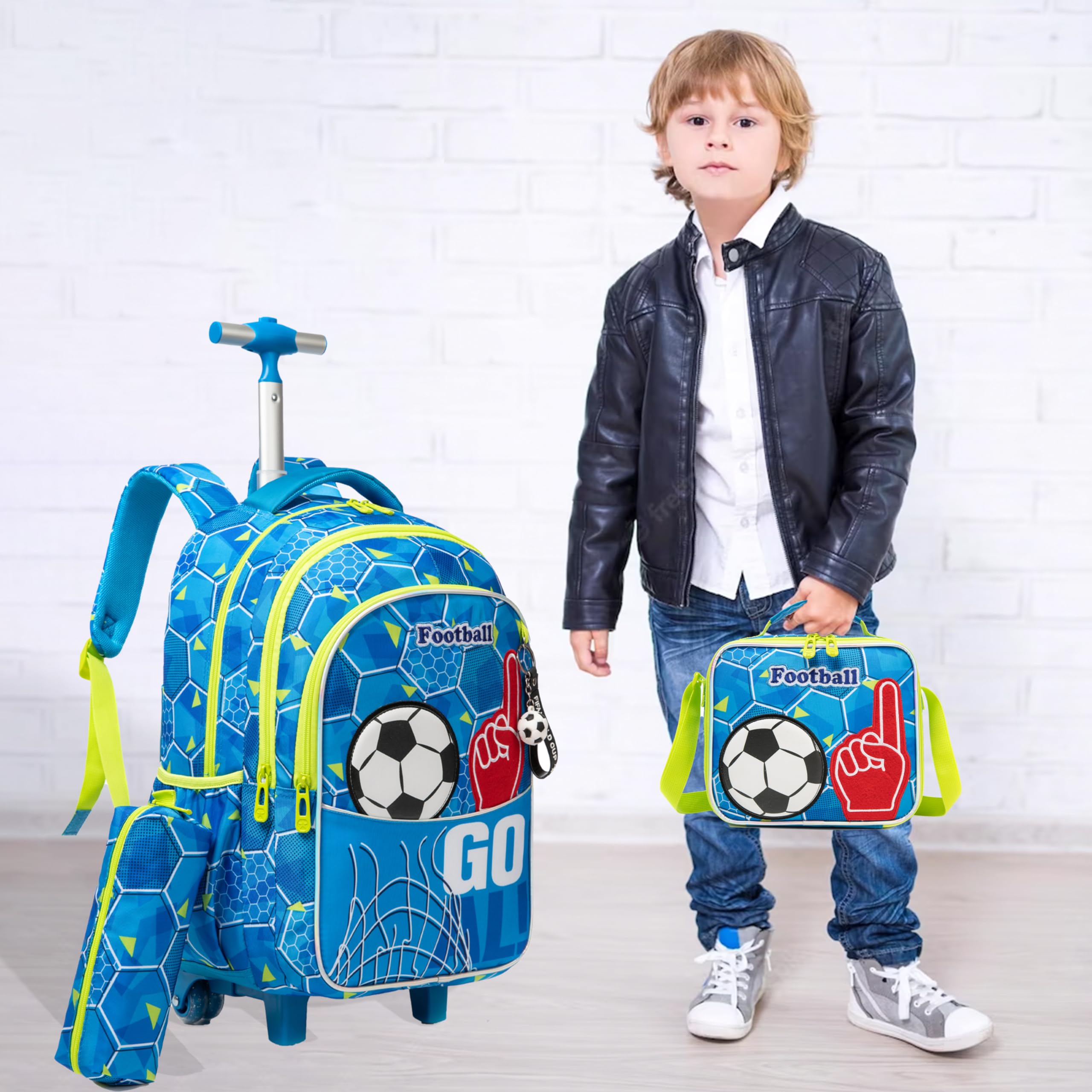 Mochilas Escolares con Ruedas Carro Niño 17" Mochila Chicos Escolar