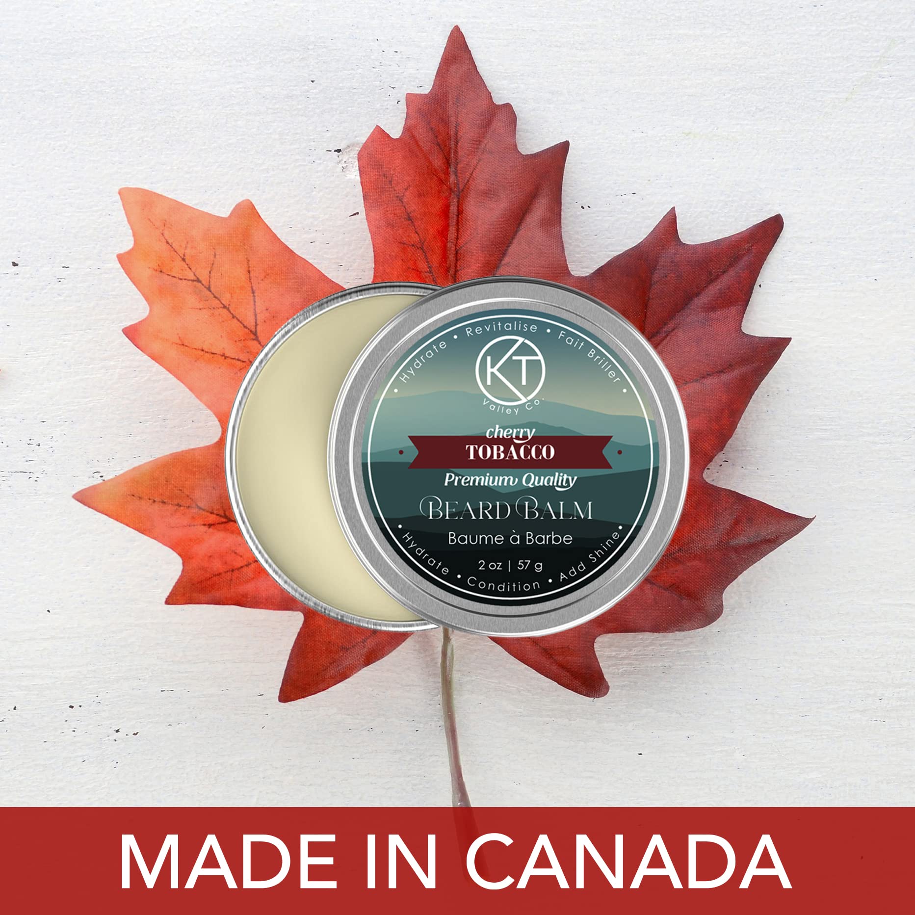 Amazon.com : KT Valley Co. Cherry Tobacco Natural Beard Balm For Men (57g |  2oz) - Natural Men's Beard Butter