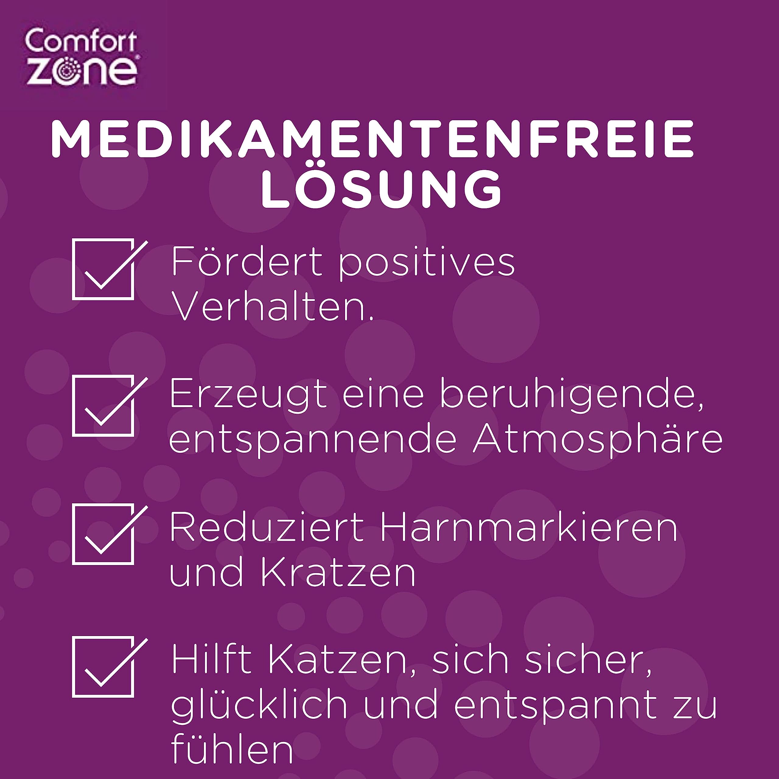 4er-Nachfüllpack im Sparpaket (120 Tage) für Comfort Zone Diffuser, Pheromone für EIN entspanntes Zuhause - reduziert Stress, Markieren, Kratzen und andere problematische Verhaltensweisen.