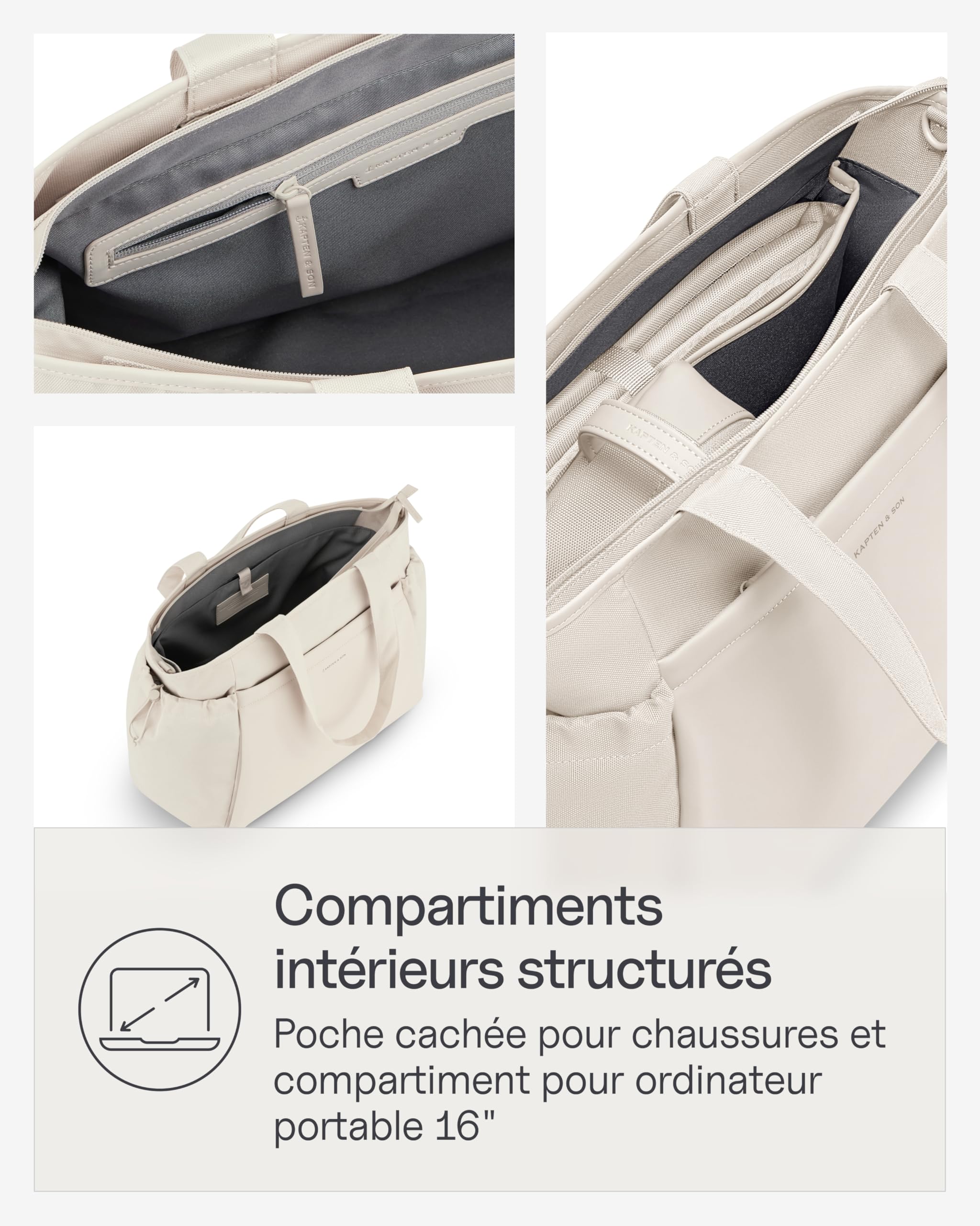 Kapten & Son Shopper Hellvi Diaper Set Sac à langer 25 l fixation poussette valise trousse toilette matelas langer porte-bouteille isotherme