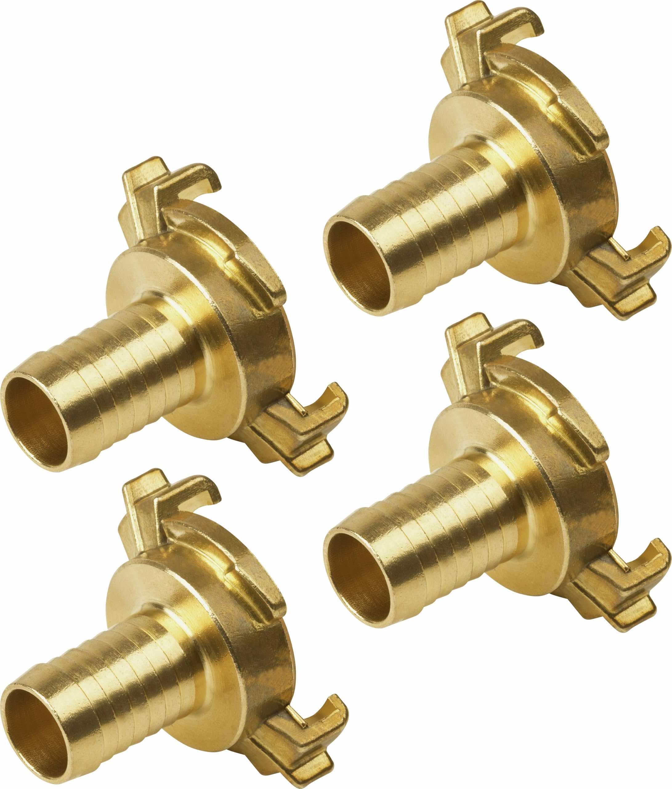Meister Gold Hose Piece Quick Coupling 4 Pieces - Brass - ¾ Inch Hose Connector - 40Mm Claw Spacing - Drinking Water Suitable According To Dvgw