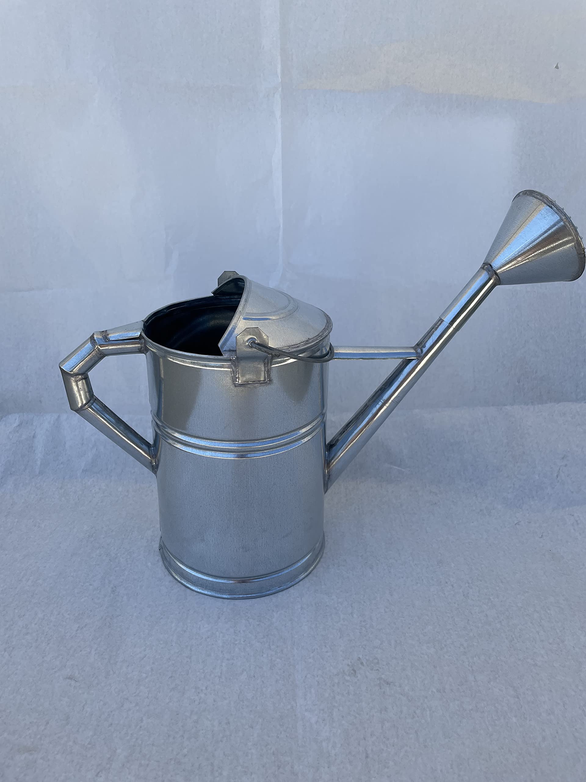 Innaffiatoio Annaffiatoio metallo latta Zincato artigianale Piccolo,medio,grande (Grande)