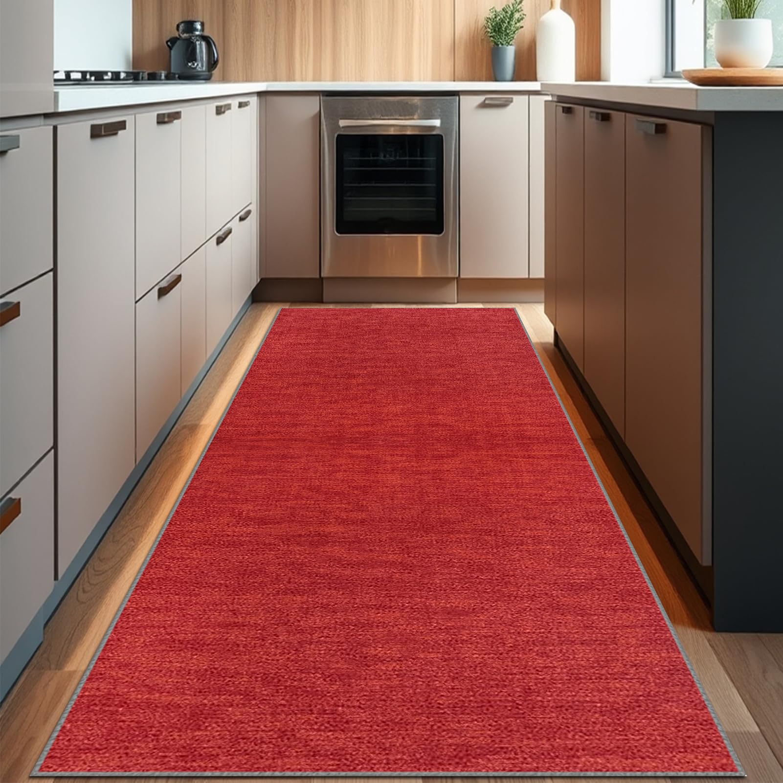 Tehocwiz Carpet Runners for Hallways Long, Non Slip Kitchen Runner, Corridor Runner Rug, Absorbent Narrow Rugs, Machine Washable Hallway Hall Runner for Kitchen, Laundry, Entryway 80 x 500 cm