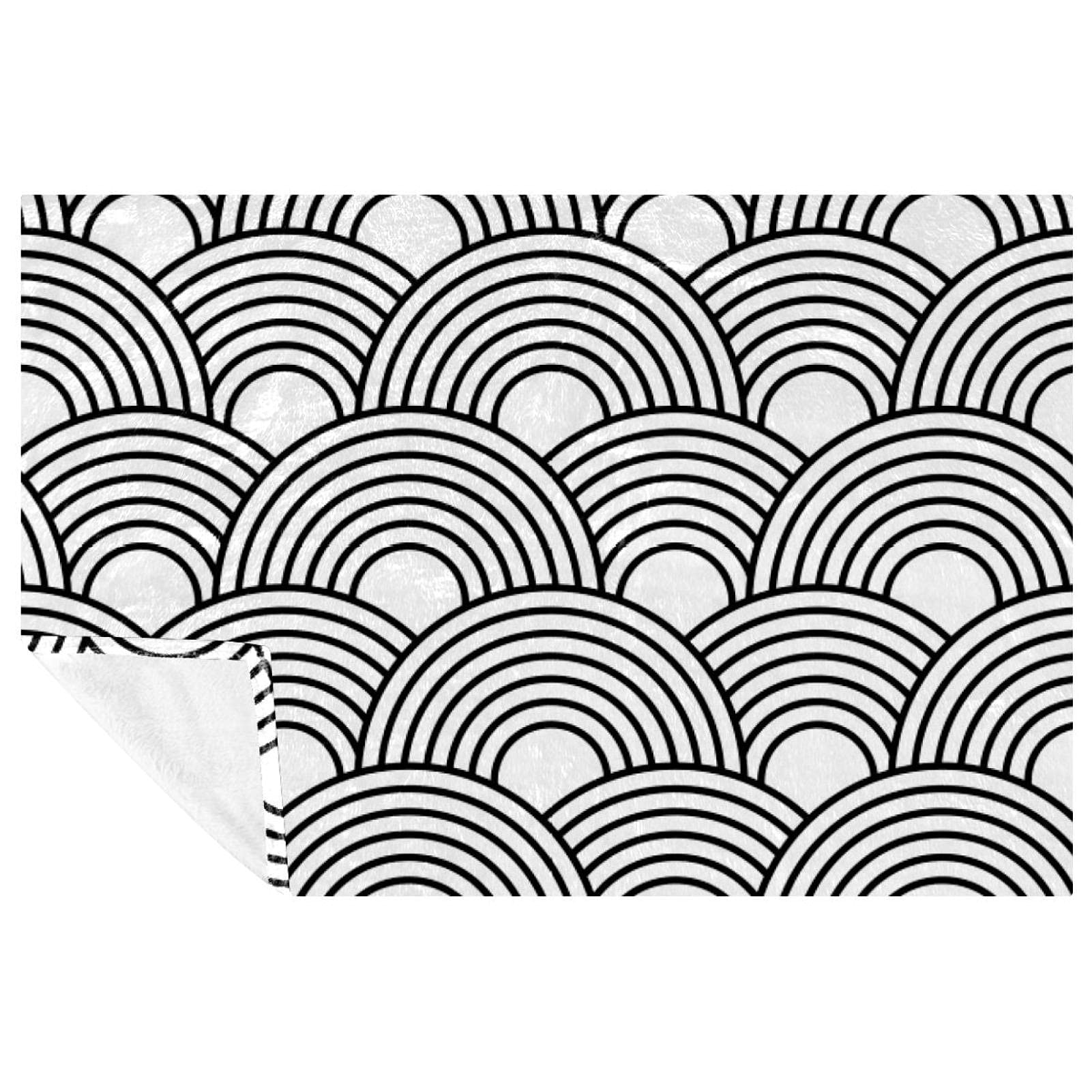Couverture chaude et douce pour lit canapé camping plage, plaid à motifs 150x100 cm