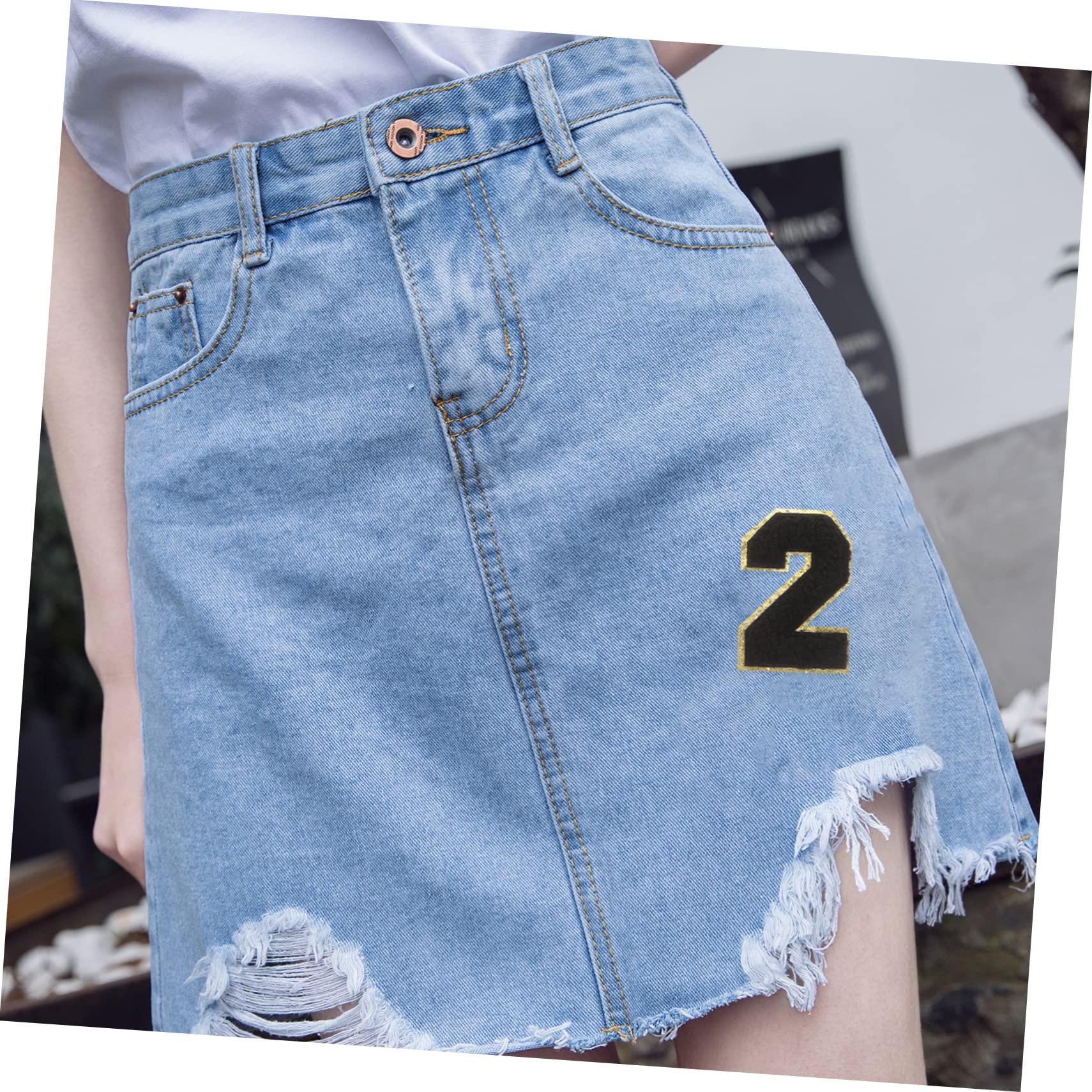 TEHAUX 60pezzi Patches Decorativi Ricamati Per Abbigliamento Toppe Numeriche Applique Per Jeans Borse e Accessori Per Fai Da Te e Decorazioni Moda