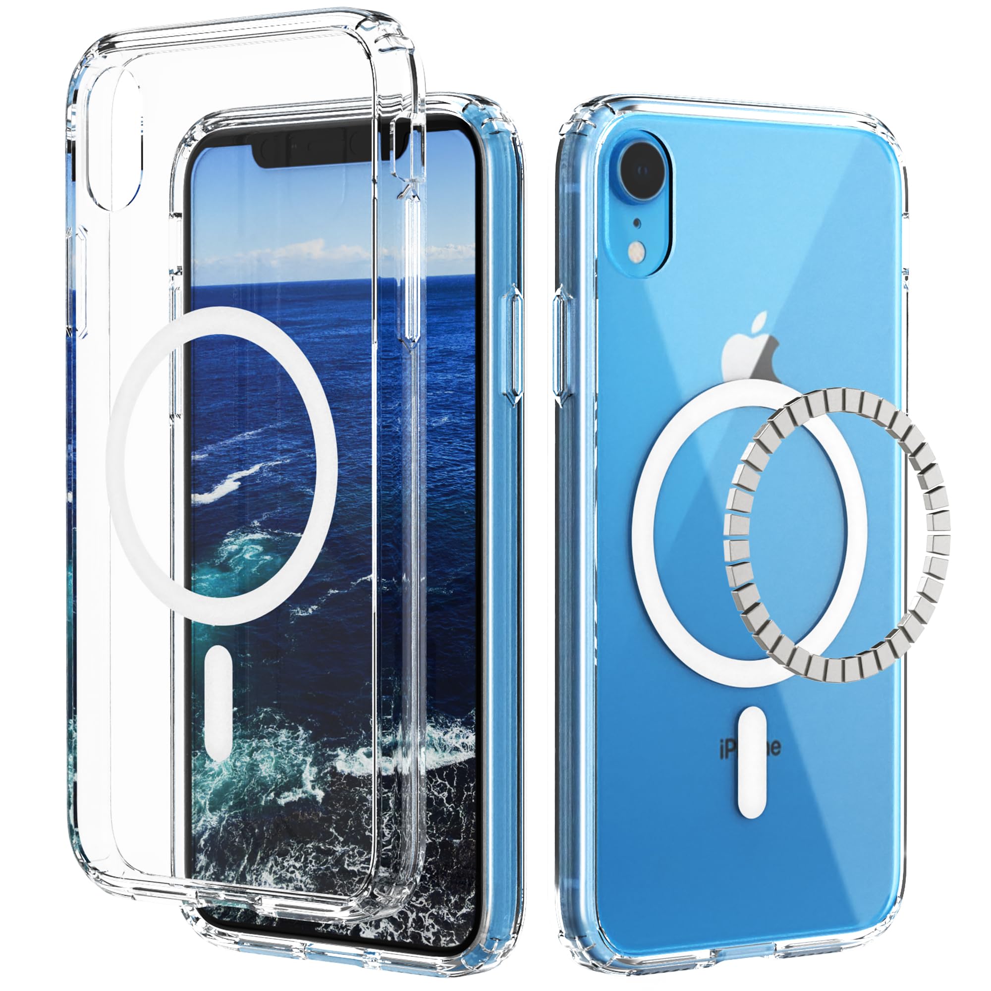 IDweel Magnetic for iPhone XR Case, Compatible with Magsafe, Shockproof Shock Absorption, Slim Fit & Lightweight, Scratch-Resistant Protective Bumper