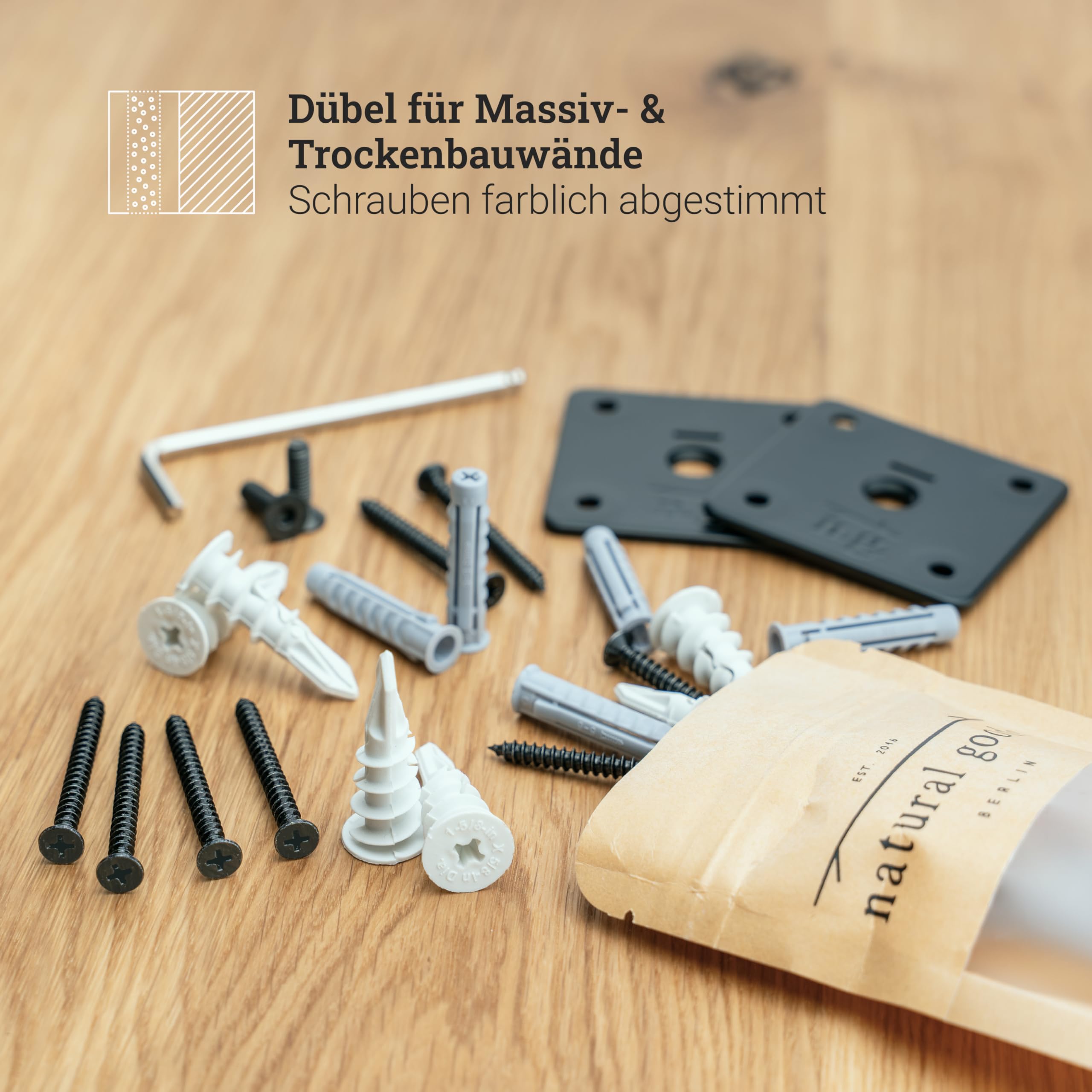 1x Kleiderstange RECHTECK, Garderobenhalter U-From, Wandmontage Bad Flur Küche, inkl. Montagematerial Dübel und Schrauben, pulverbeschichtet, pflegeleicht, rostfrei (T90cm x B110cm, Schwarz)