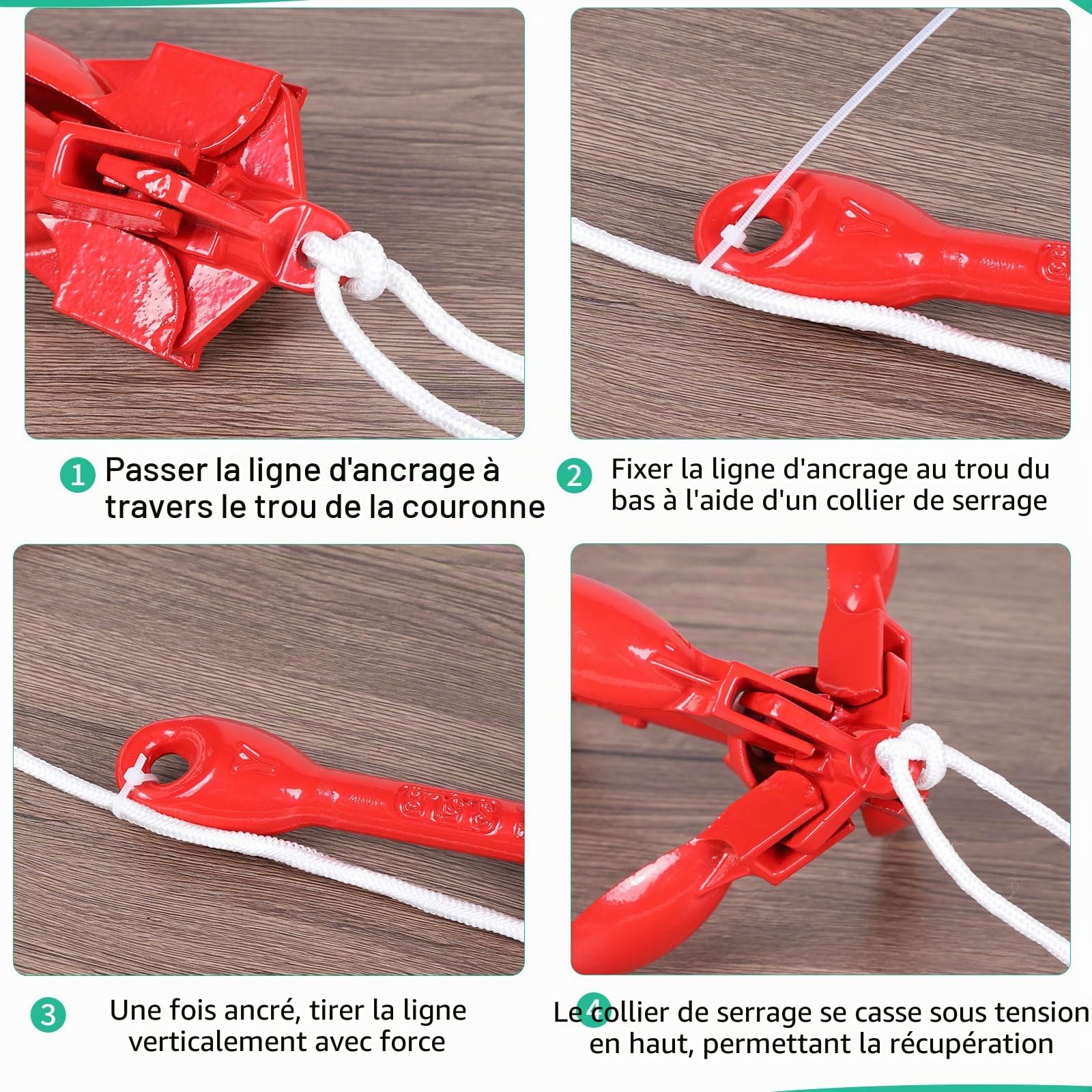 SWAWIS Ancre pour bateau - Accessoire de bateau - Ancre pliante